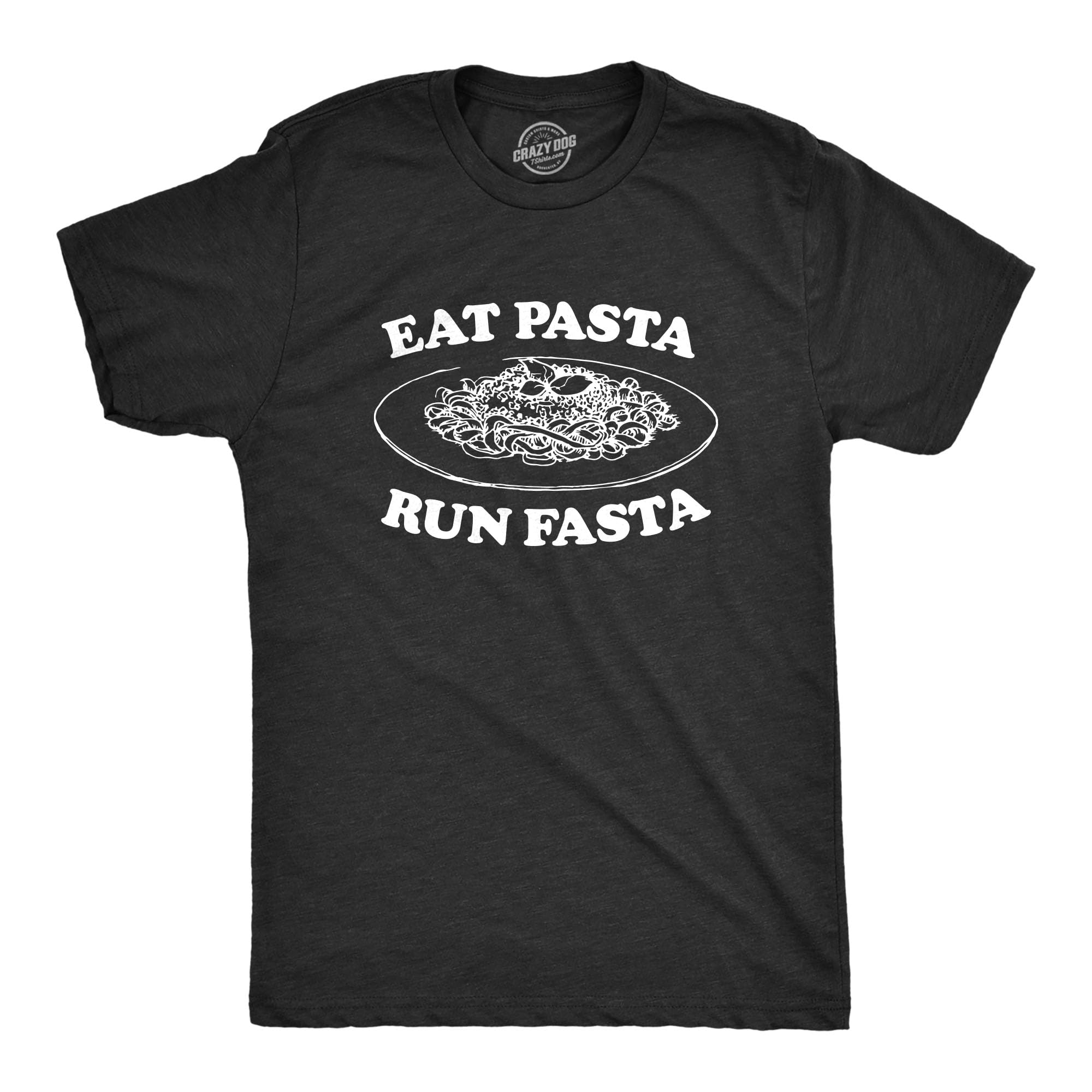 Funny Men's Eat Pasta Run Faster T-Shirt - Italian Pride Workout Fitness Top for Gym & Marathon Training - Perfect for Pasta Lovers & Runners