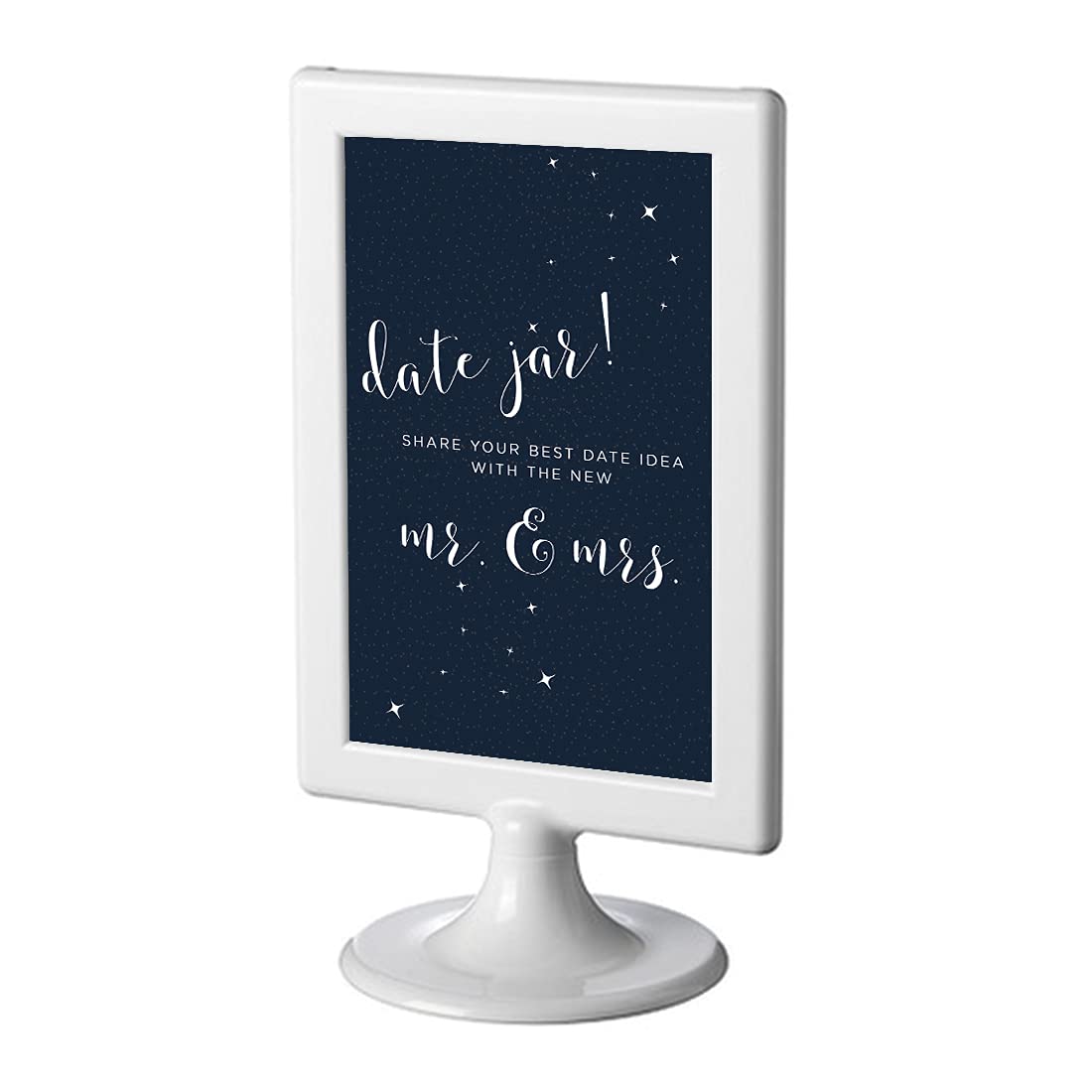 Love You to The Moon and Back Wedding Sign - 4x6 Inch Framed Party Decor for Newlyweds - Date Jar Idea Gift for Mr & Mrs - Perfect for Bridal Showers, Anniversaries & Couples' Home Decor