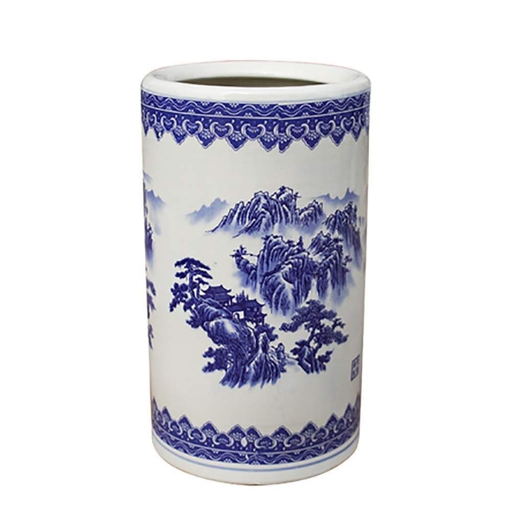 Elegant Porcelain Umbrella Stand for Indoor Entryway - 40 x 24cm Modern Home Decor, Walking Stick & Cane Holder - Perfect for Front Door, Hallway, or Foyer Organization