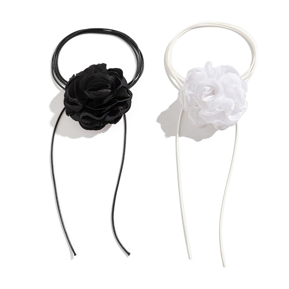 Elegant Rose Flower Choker Necklace for Women - Velvet Floral Lace Choker for Brides, Weddings, Parties & Summer Outfits | Perfect for Boho, Vintage & Romantic Looks
