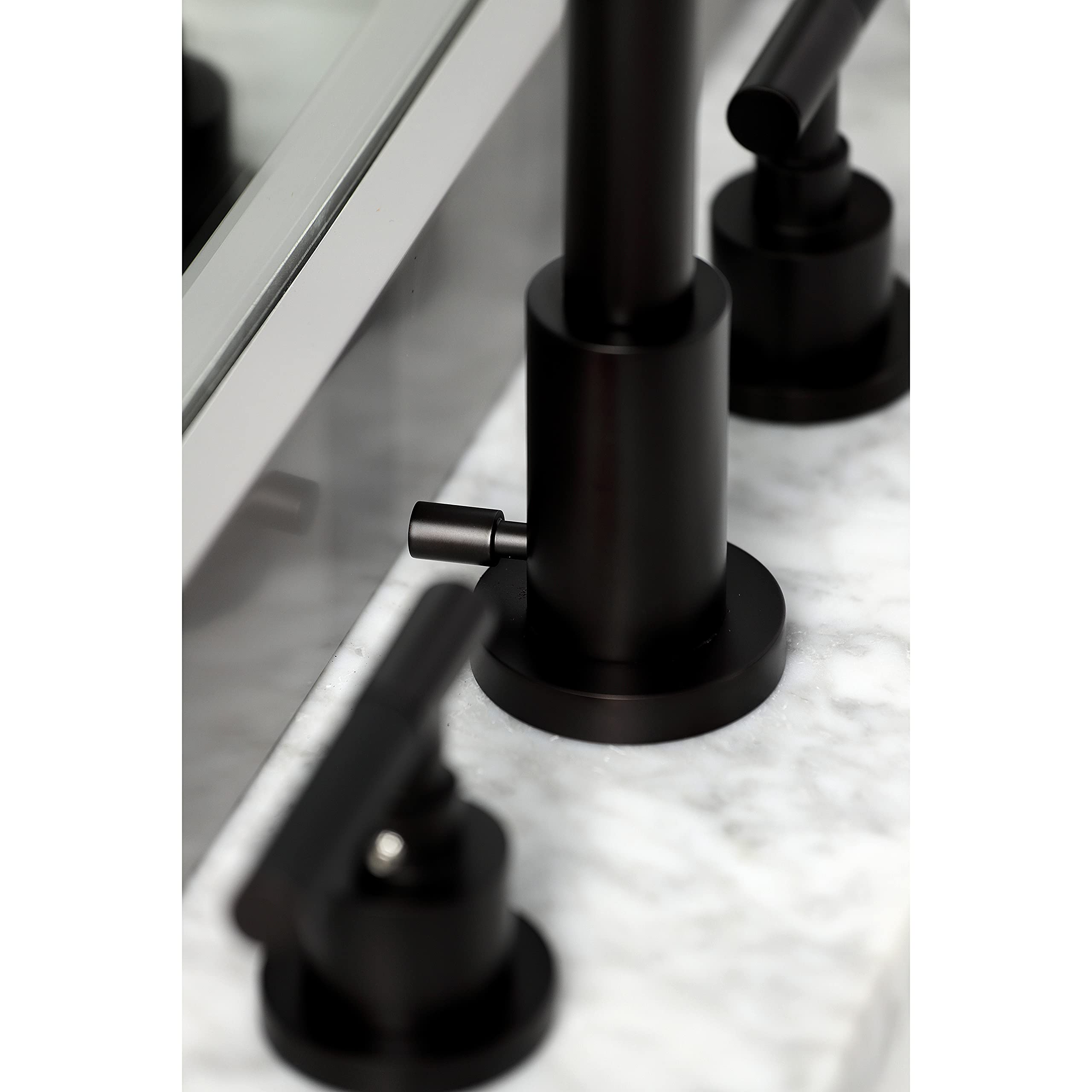 Kingston Brass FSC8935CKL Kaiser Widespread Bathroom Faucet - Oil Rubbed Bronze Finish - 13 x 6.81 x 9.5 Inches - Perfect for Modern Bathroom Vanities and Powder Rooms
