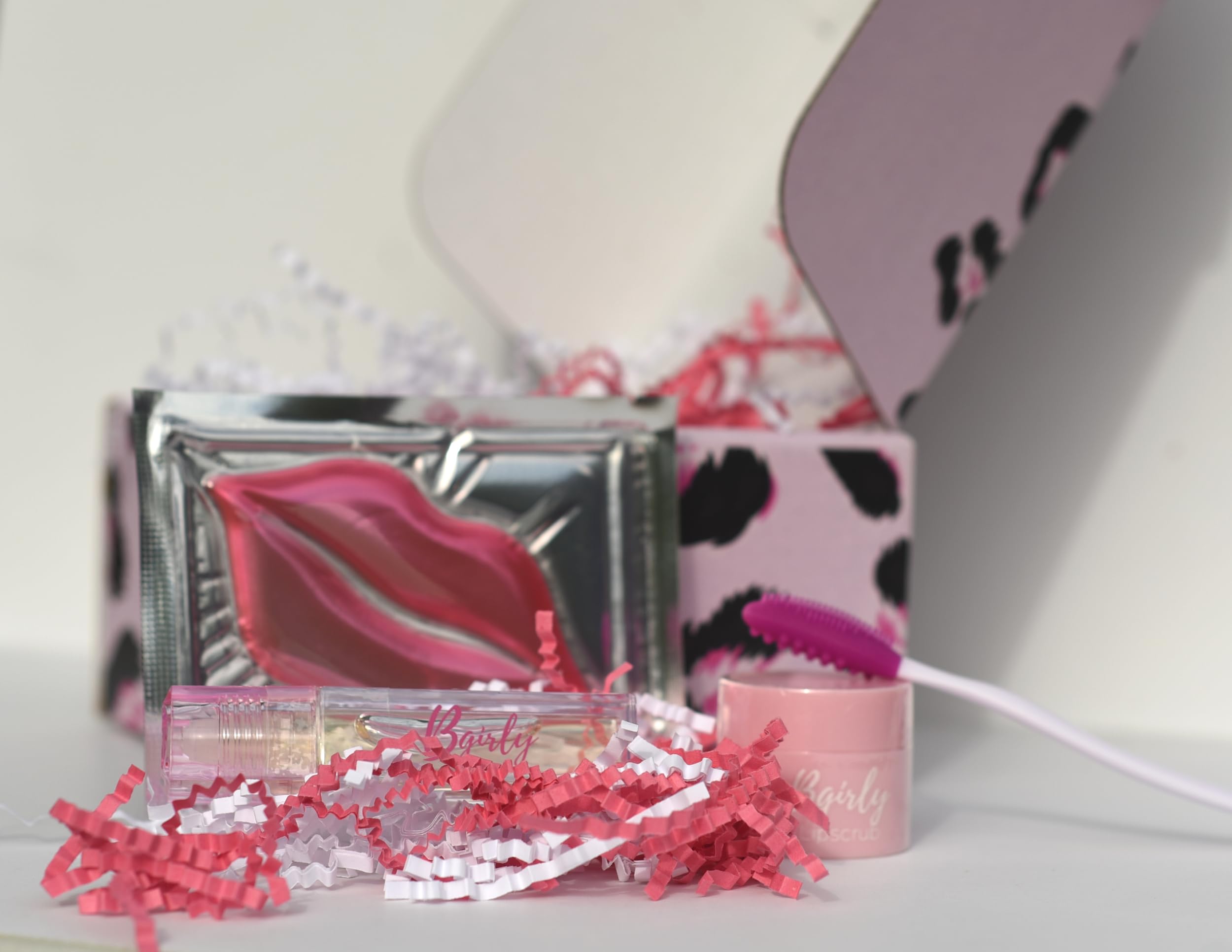 Bgirly Lip Care Kit | Hydrating Lip Oil & Exfoliating Sugar Lip Scrub Set with Lip Mask & Brush - Raspberry Flavor for Dry Lips Treatment | Perfect Skincare & Spa Gift for Women - Ideal for Daily Lip Care, Nighttime Routine & Self-Care Pampering