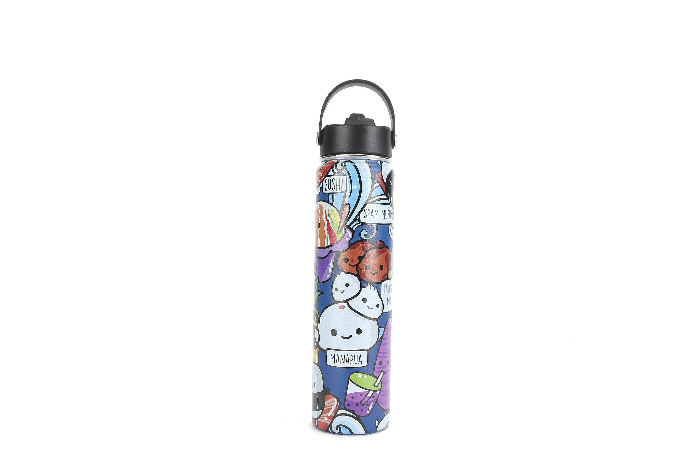 24oz Insulated Stainless Steel Water Bottle - Leak Proof, Double Wall Vacuum, Keeps Drinks Hot/Cold for 24 Hours - Craving Hawaii Blue - Perfect for Hiking, Gym & Outdoor Activities