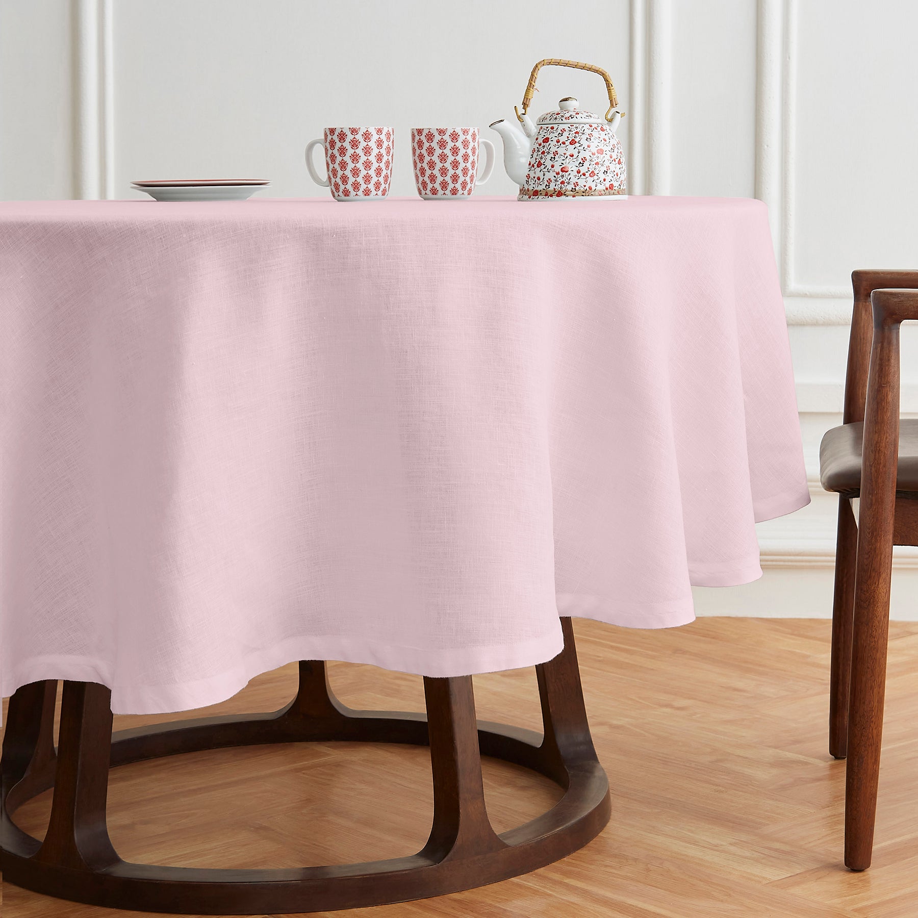 Sonoma Round Tablecloth - Premium Cotton Fabric for Dining & Parties - Perfect for Holiday Gatherings, Weddings & Home Decor