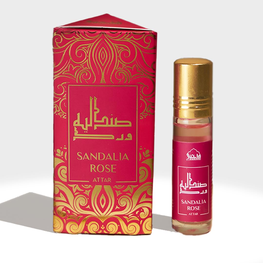 **Dukhni Sandalia Rose Attar Oil - 100% Pure Arabic Perfume Oil for Men & Women | Roll-On Ittar with Chandan & Sandalwood | Non-Alcoholic, Vegan Fragrance | Perfect for Eid, Ramadan Gifts & Daily Aromatherapy**