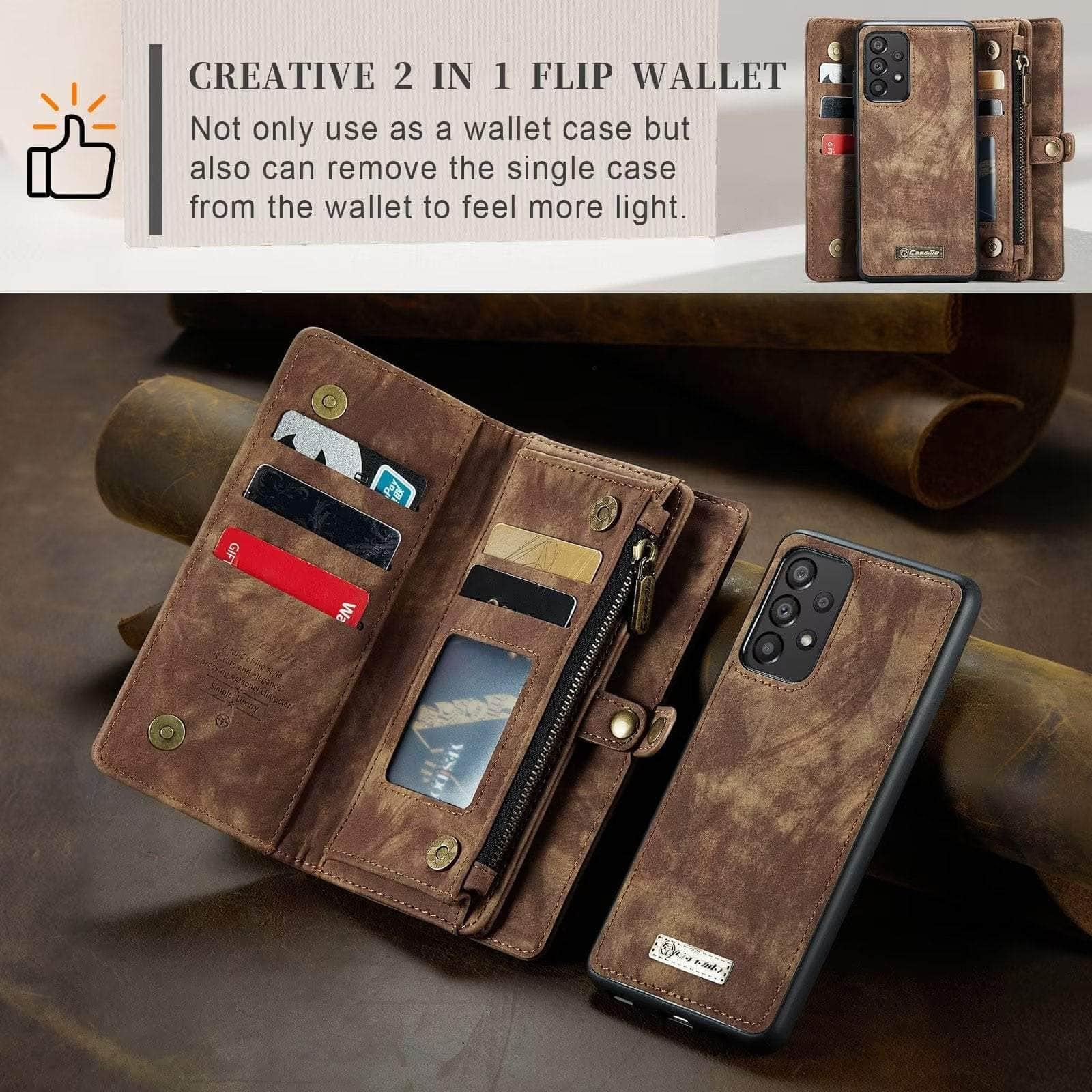 Slim Detachable Wallet Case for Samsung Galaxy A34 - RFID Blocking & Card Holder - Perfect for Travel, Work, and Everyday Use