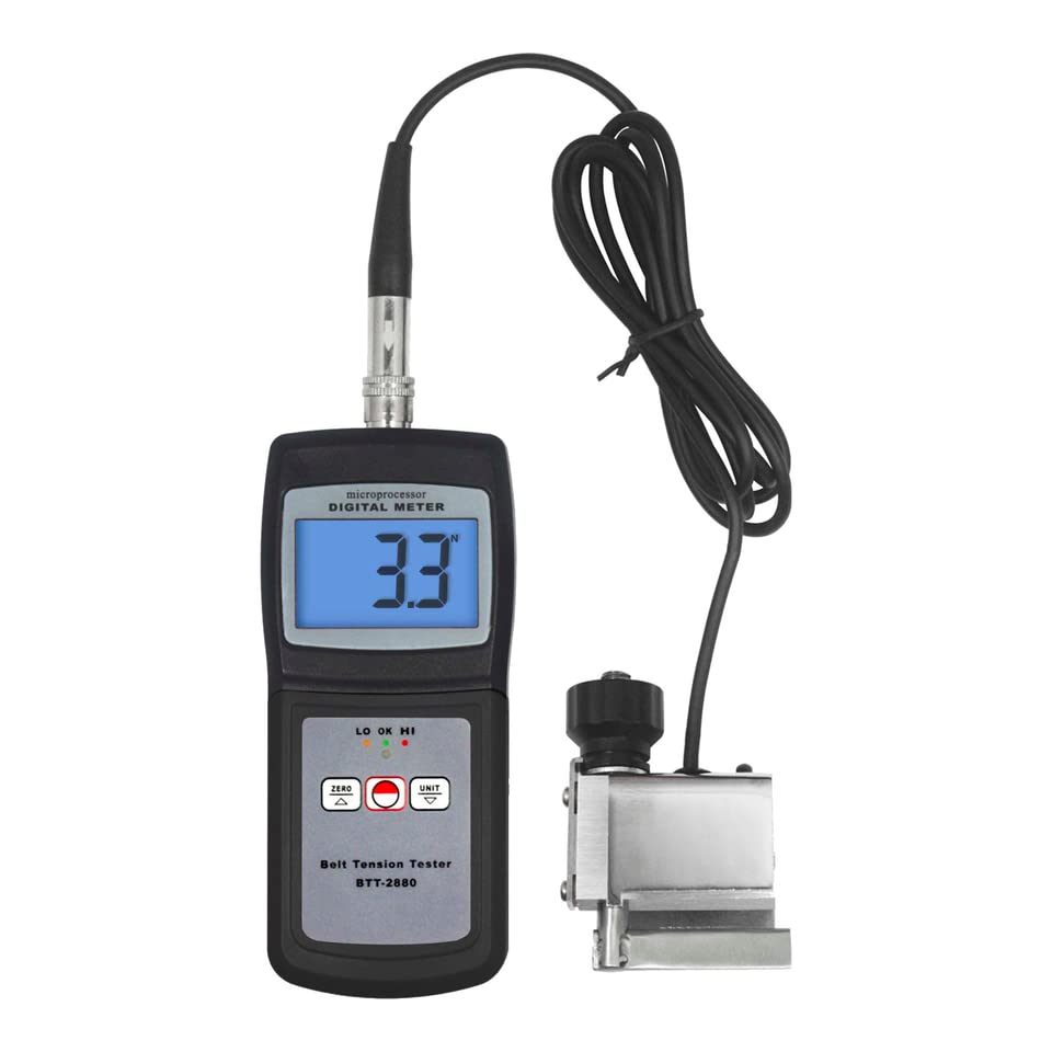 BTT-2880 Belt Tension Tester - Professional Belt Tension Gauge for Industrial, Automotive & Conveyor Systems - Accurate Tension Measurement Tool for Maintenance & Repair
