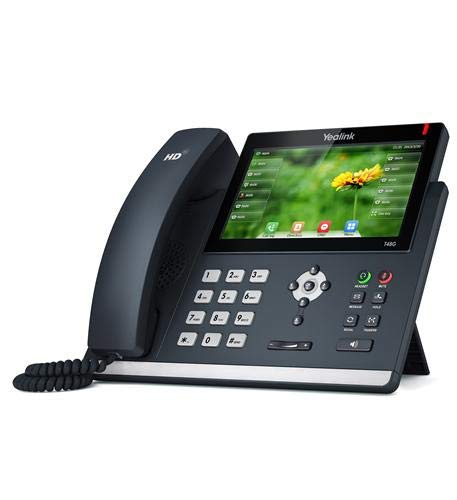 Yealink SIP-T48S Business IP Phone System - 6 Phone Bundle with Voicemail, Auto Attendant, Call Recording & 1 Year Free TWAComm Service | Ideal for Office Communication, Remote Work & Call Center Operations