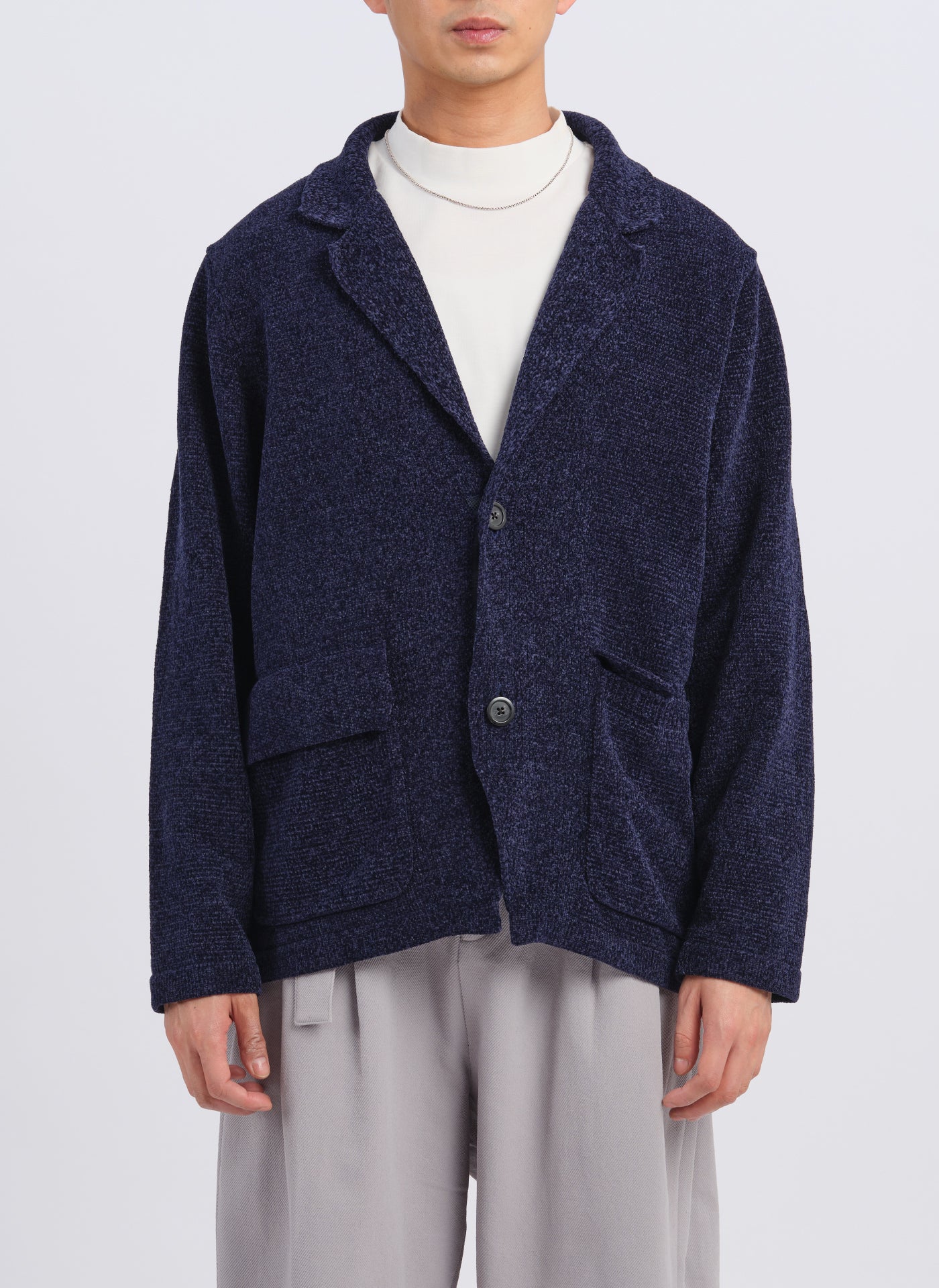 Stylish Polyester Velvet Knitted Blazer for Women - Elegant Office Wear & Evening Outfits