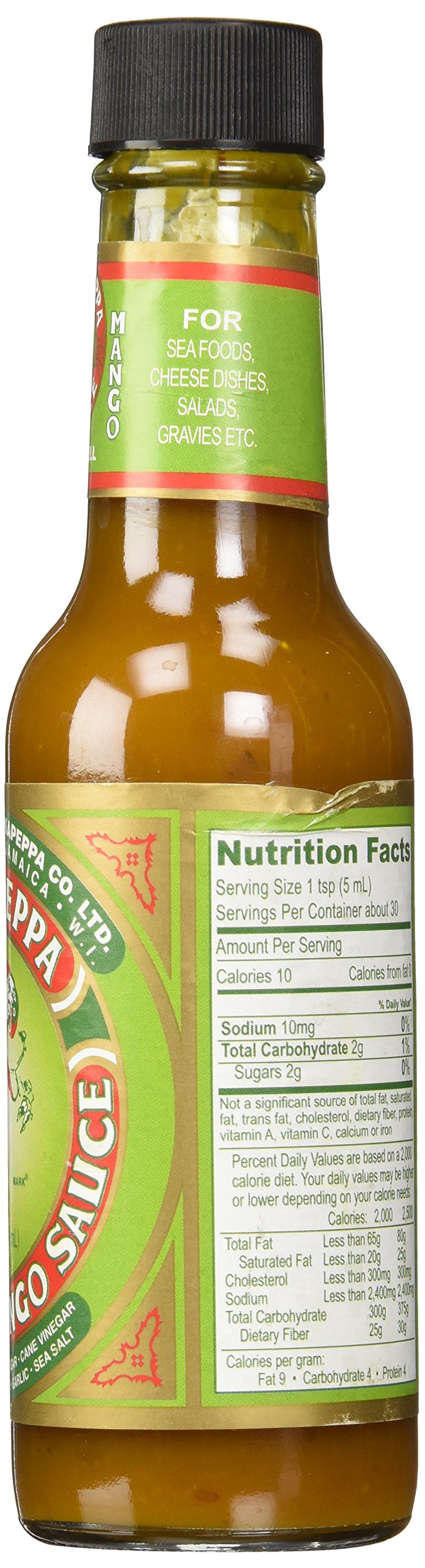 Pickapeppa Gingery Mango Hot Sauce 5oz - Spicy Sweet Caribbean Flavor - Pack of 3 Bottles - Perfect for Tacos, Grilled Meats & Seafood Dishes