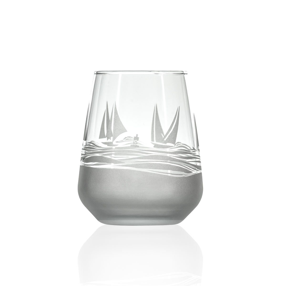 Regatta 15.75oz Stemless Wine Glasses - Set of 4 Shatterproof & Dishwasher Safe - Perfect for Red Wine, Cocktails, and Outdoor Entertaining