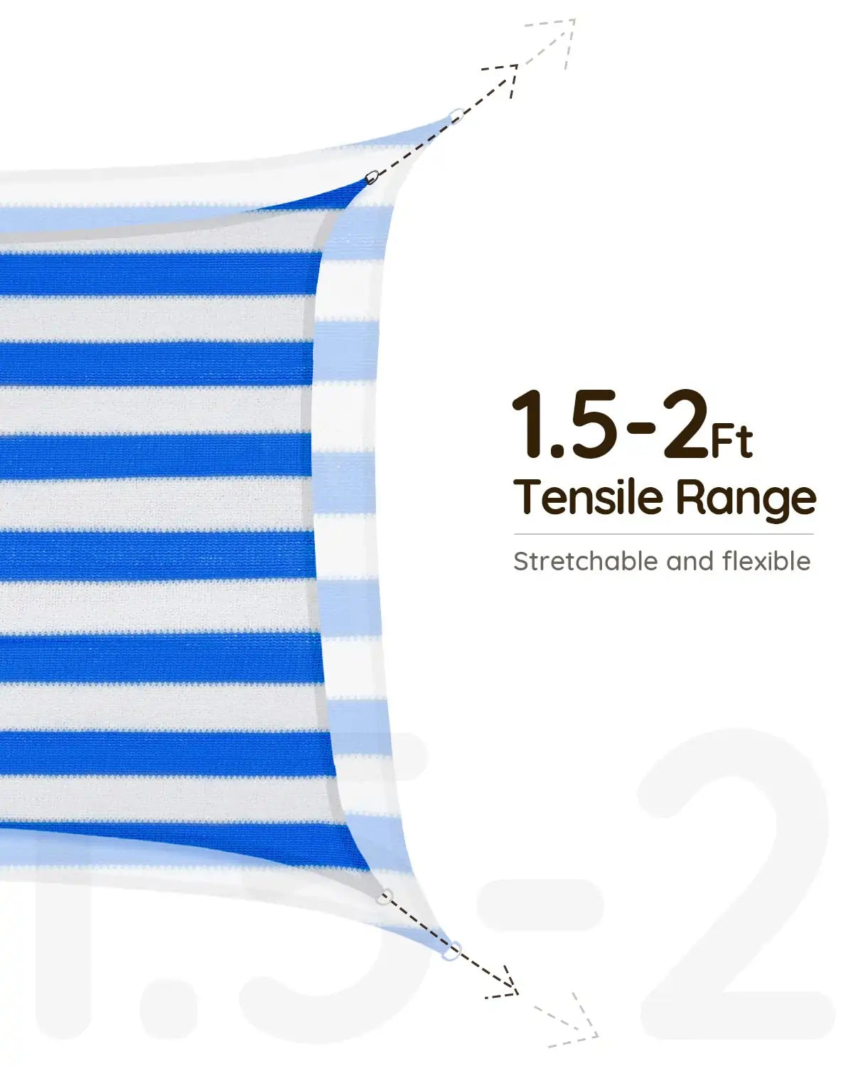 24' x 24' Square Shade Sail - UV Protection Outdoor Canopy for Patio, Garden, and Pool Area - Perfect for Sun Shade and Relaxation in Backyard