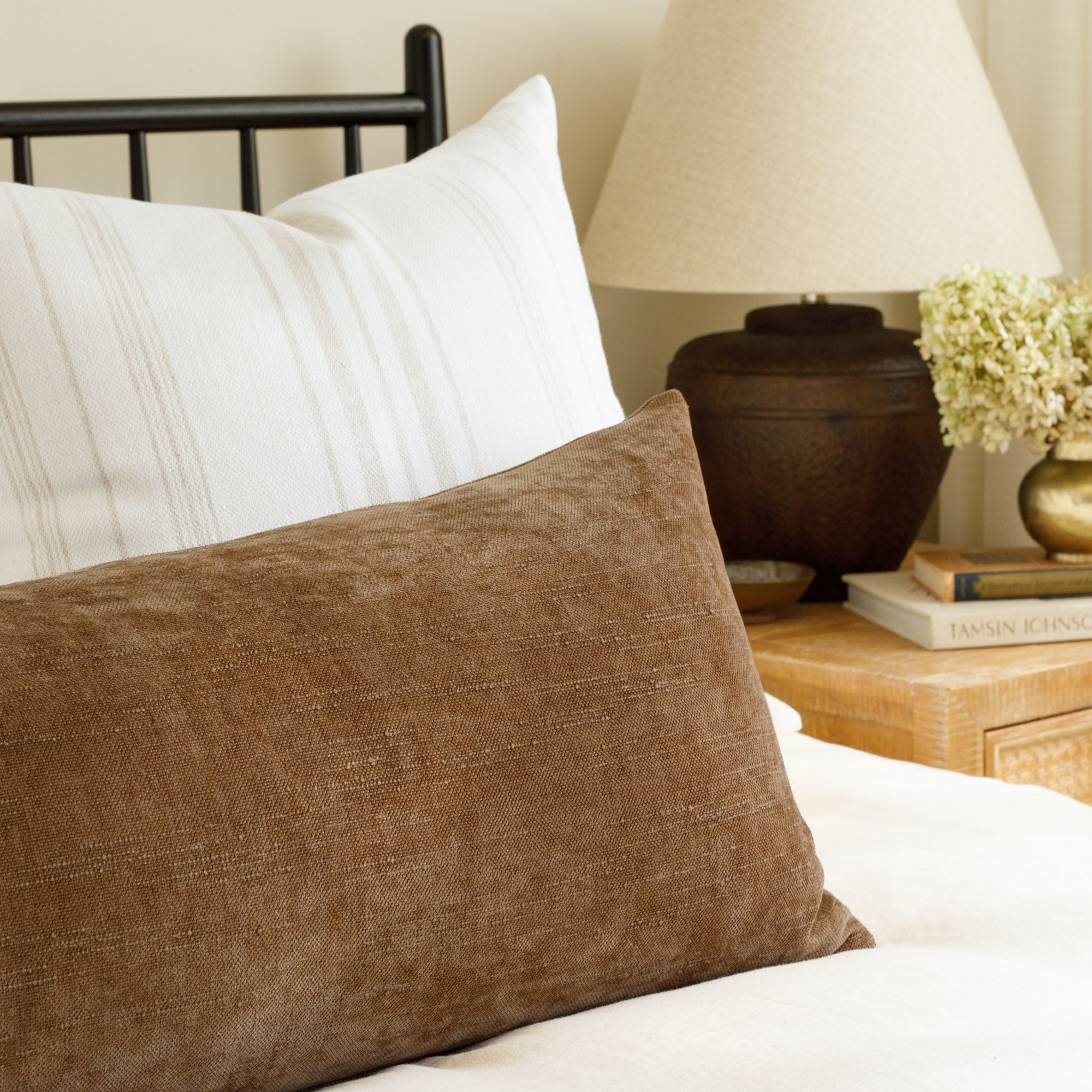 Blaine 16x42 Bolster Pillow in Cinnamon - Support Pillow for Back, Neck & Legs - Perfect for Sofa, Bed & Yoga - Home & Office Comfort