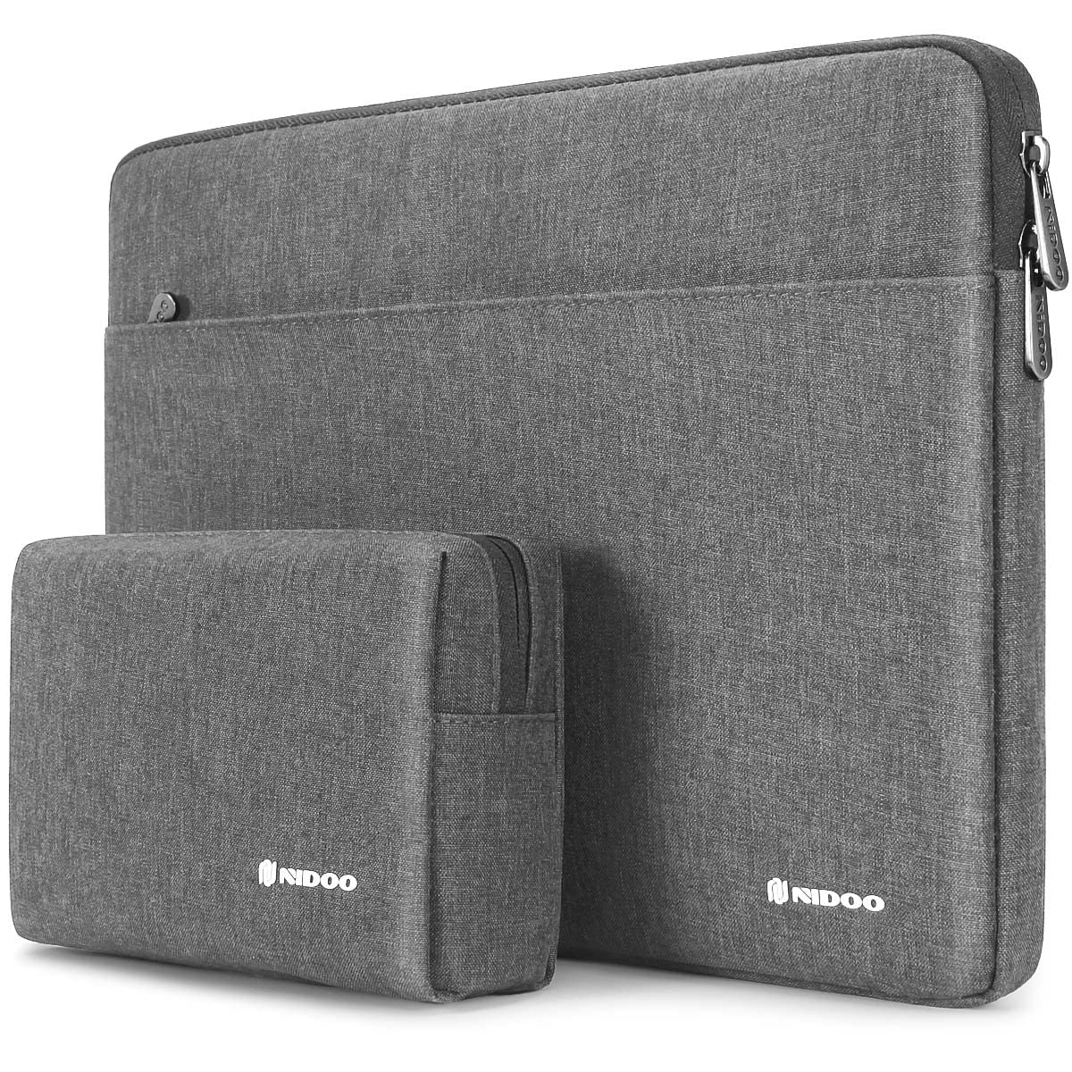 Premium NIDOO 12.5-13 Inch Laptop Sleeve Case for MacBook Pro/Air M2, iPad Pro, Surface Pro 8, ThinkPad X13 & HP EliteBook - Protective Grey Neoprene Sleeve for Work, School & Travel