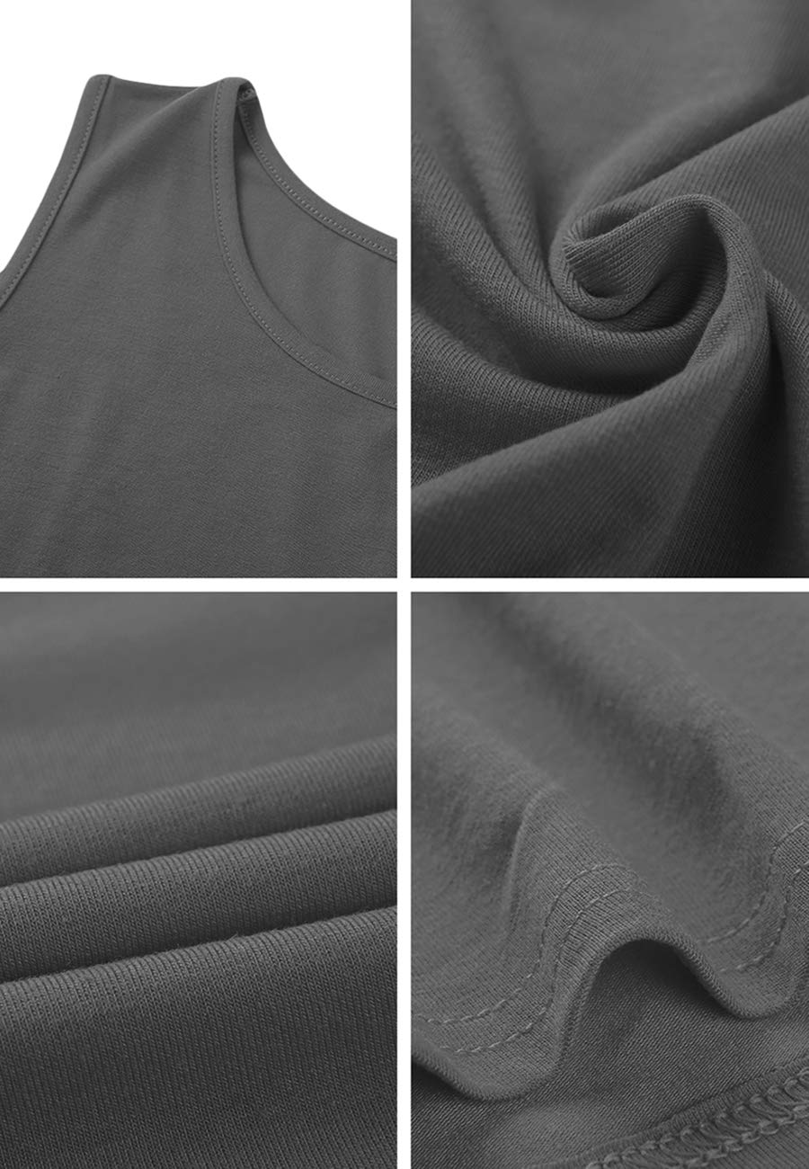 OMZIN Women's Sleeveless Crewneck Flared Swing Dress - Casual Summer Tank Dress for Beach, Party & Everyday Wear