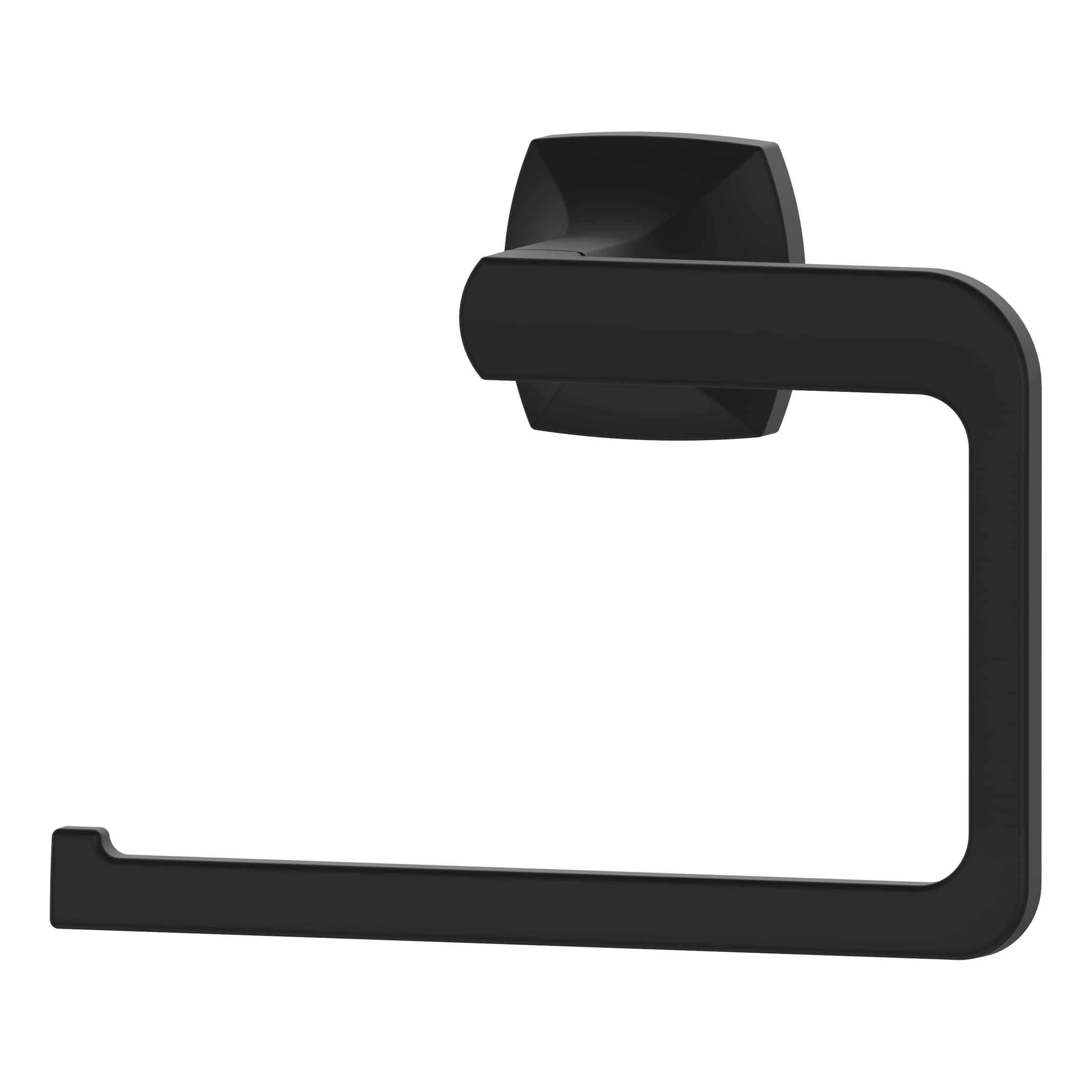 Pfister Vaneri Matte Black Towel Ring - Wall Mounted Bathroom Hand Towel Holder with Screw-In Installation - Perfect for Powder Rooms, Guest Baths & Spa-Style Showers