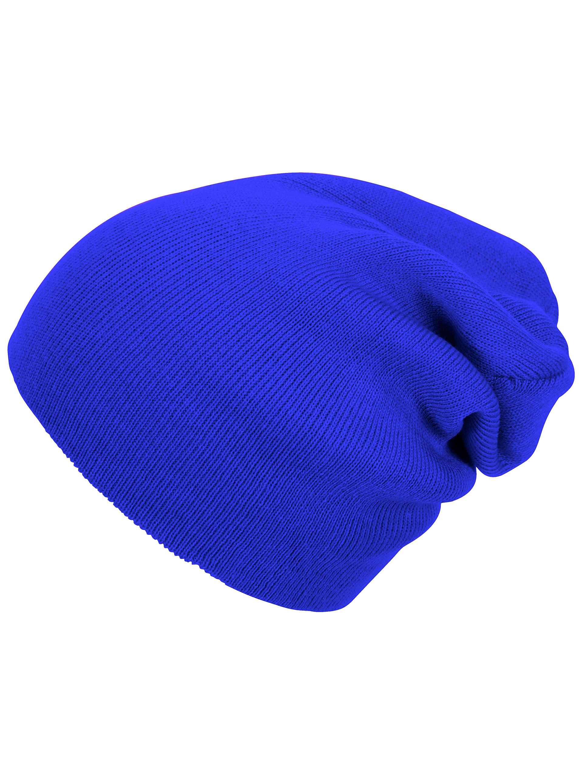 Gravity Trading Red Heart Embroidery Cuffed Beanie - Royal Blue Winter Hat for Men & Women | Warm Knit Skull Cap for Cold Weather, Outdoor Activities, and Fashion Accessory