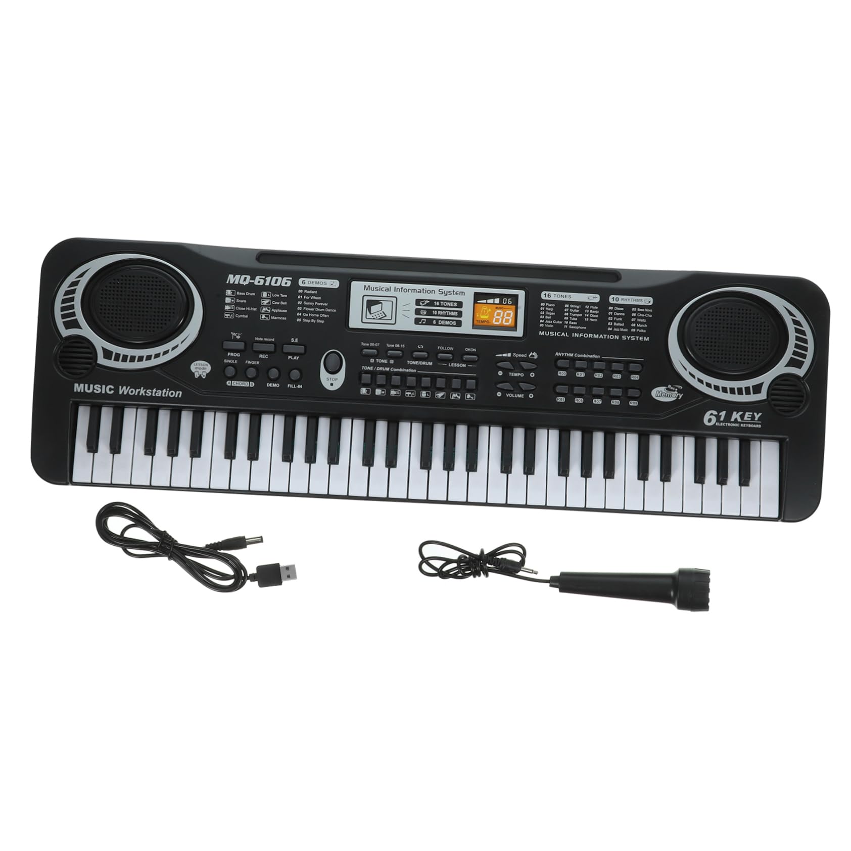 61-Key Electronic Keyboard Piano with Microphone - Portable Digital Organ Keyboard for Kids & Beginners - Perfect for Home Practice, Music Lessons & Live Performances