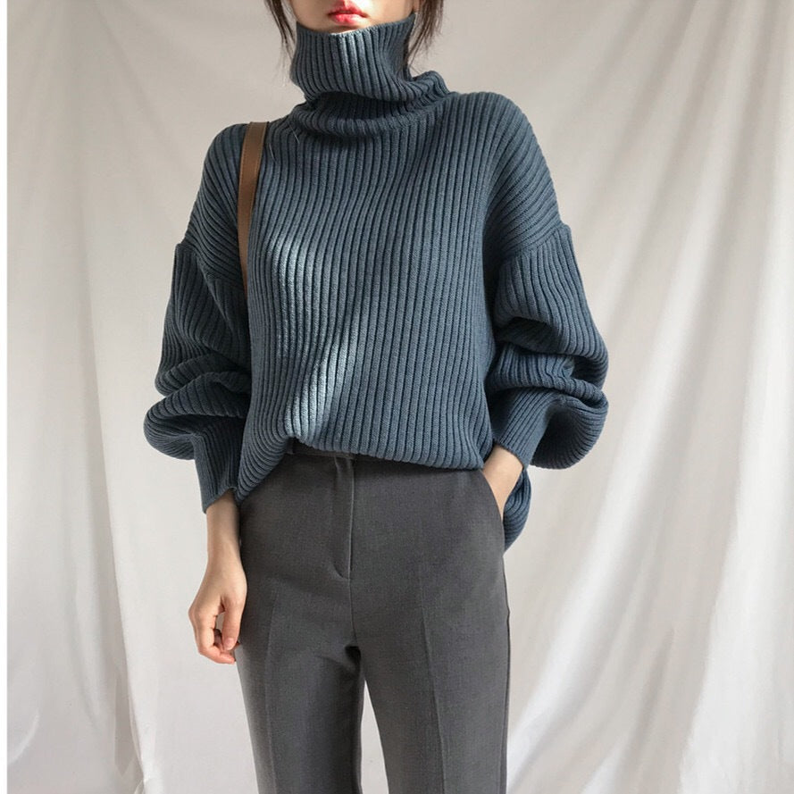 Cozy Winter Turtleneck Sweater for Women - Soft Long Sleeve Casual Pullover | Perfect for Office, Date Night & Holiday Outfits