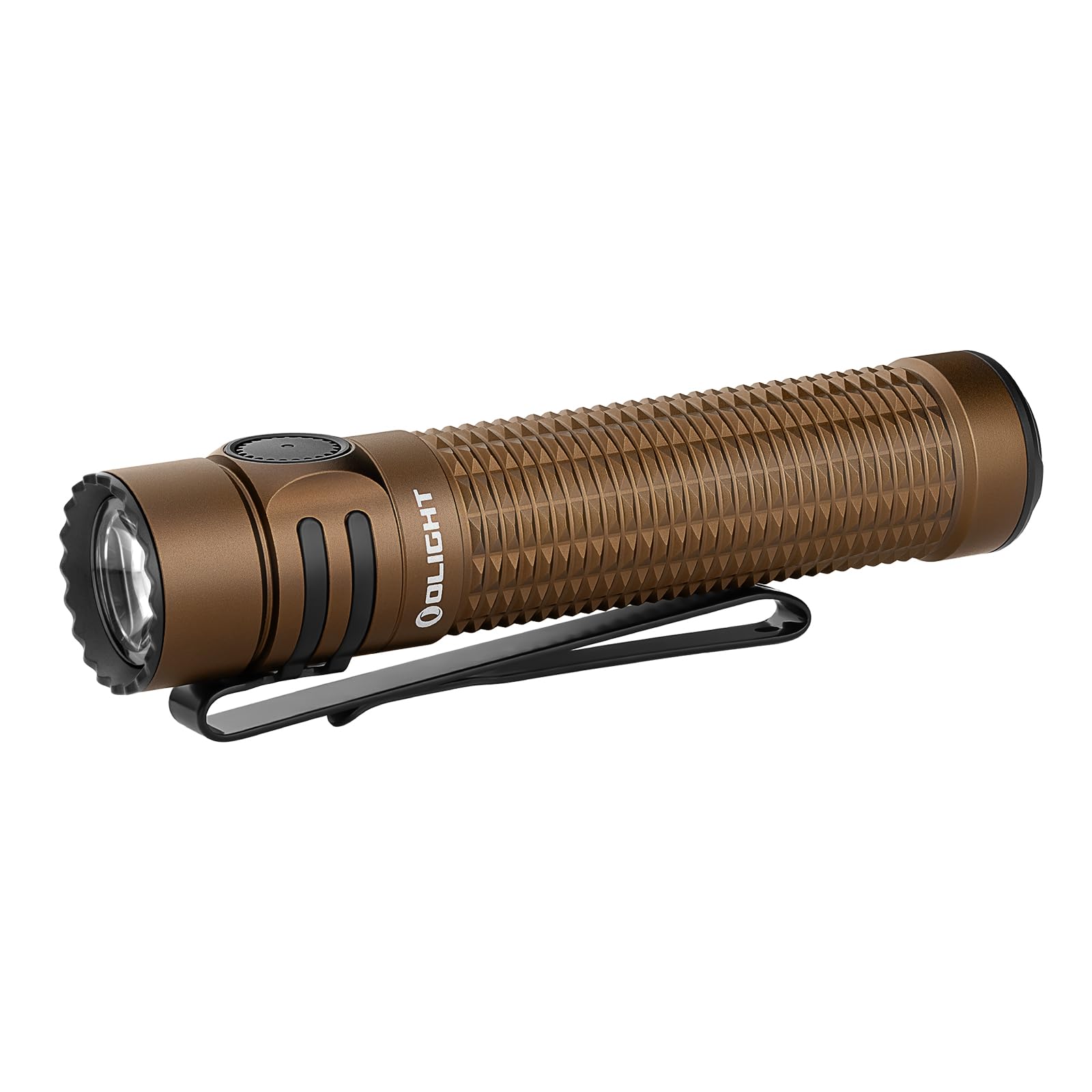 Olight Warrior Mini3 Tactical Flashlight 1750 Lumens - Compact Rechargeable EDC Light with MCC3 Charger & Upgraded Tail Cap | Perfect for Outdoor Adventures, Emergency Preparedness, Security Work, Camping & Hiking Gear (Desert Tan)