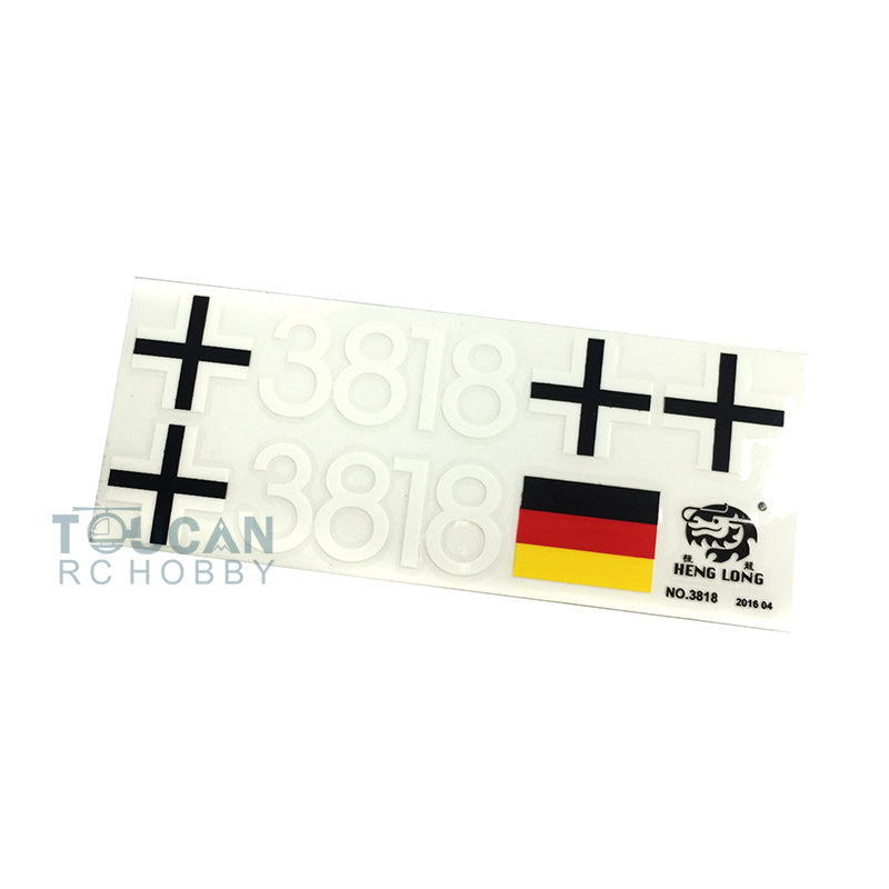 1/16 Scale Henglong German Tiger I RC Tank Decal Sticker - US Stock Spare Part for Model 3818 | Perfect for DIY Tank Decoration & Remote Control Hobby Enthusiasts
