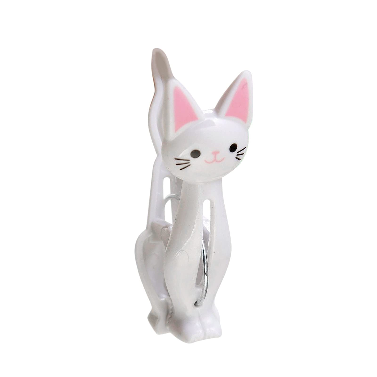 Cute Cartoon Plastic Bag Clip Sealer for Kitchen, Dining & Bar Storage - White, One Size - Perfect for Sealing Snacks, Chips, and Food Bags