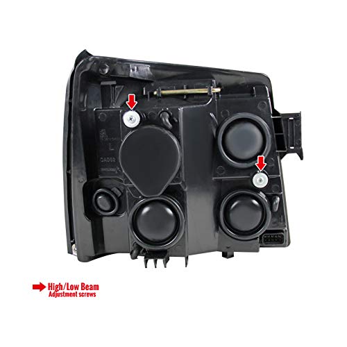 02-06 LED Halo Projector Headlights - Smoke Lens Replacement Pair (Left & Right) - Perfect for Night Driving & Custom Car Upgrades