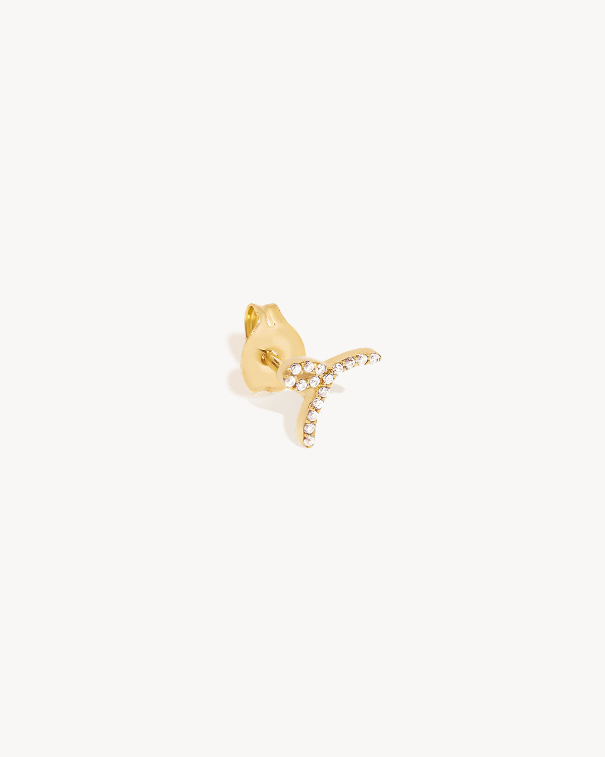14K Solid Gold Forever Love Diamond Letter Earrings for Women - Dainty Initial Alphabet Studs for Everyday Wear, Gift for Her, Anniversary & Valentine's Day Jewelry