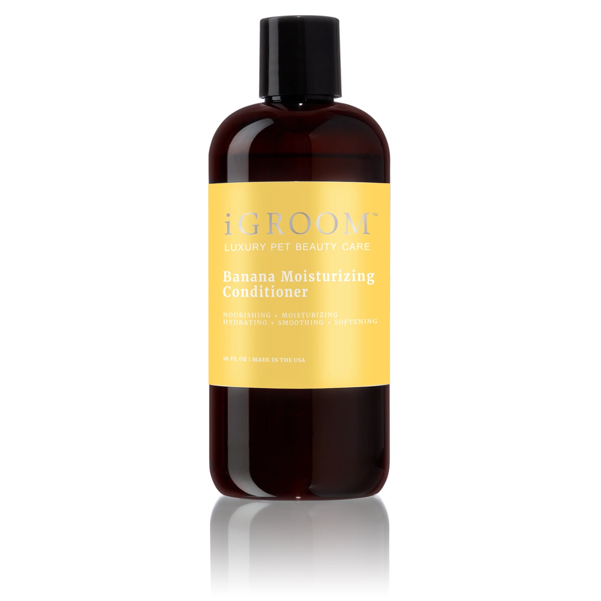 iGROOM Banana Conditioner for Dogs - Moisturizing & Detangling Dog Hair Care (8oz & 16oz) - Perfect for Bath Time & Grooming Sessions