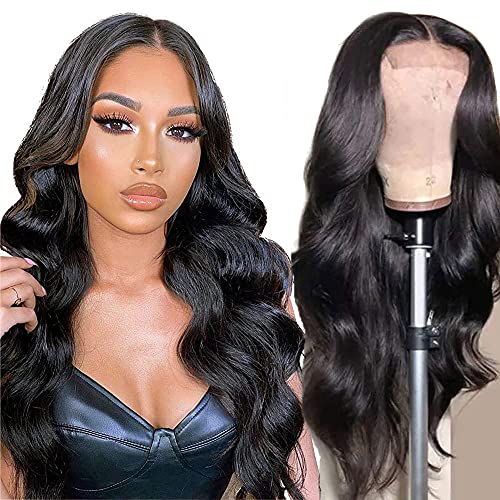 CHEEON 22 Inch Body Wave Lace Front Human Hair Wigs for Black Women - 150% Density 4x4 Lace Closure Wig with Pre Plucked Hairline & Baby Hair (Natural Color) | Perfect for Daily Wear, Parties & Special Occasions