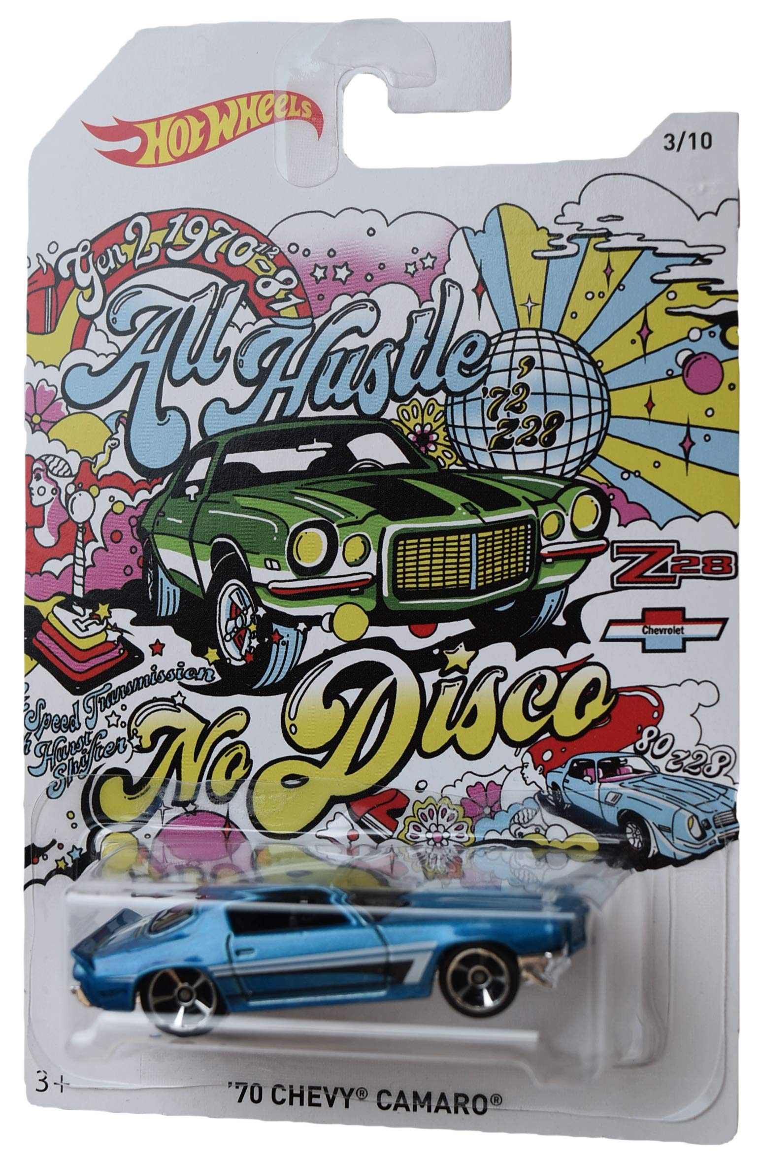 Hot Wheels '70 Chevy Camaro 1:64 Scale Die-Cast Toy Car - Blue Collectible Model for Kids & Adults - Perfect for Display, Racing Tracks & Gift Giving