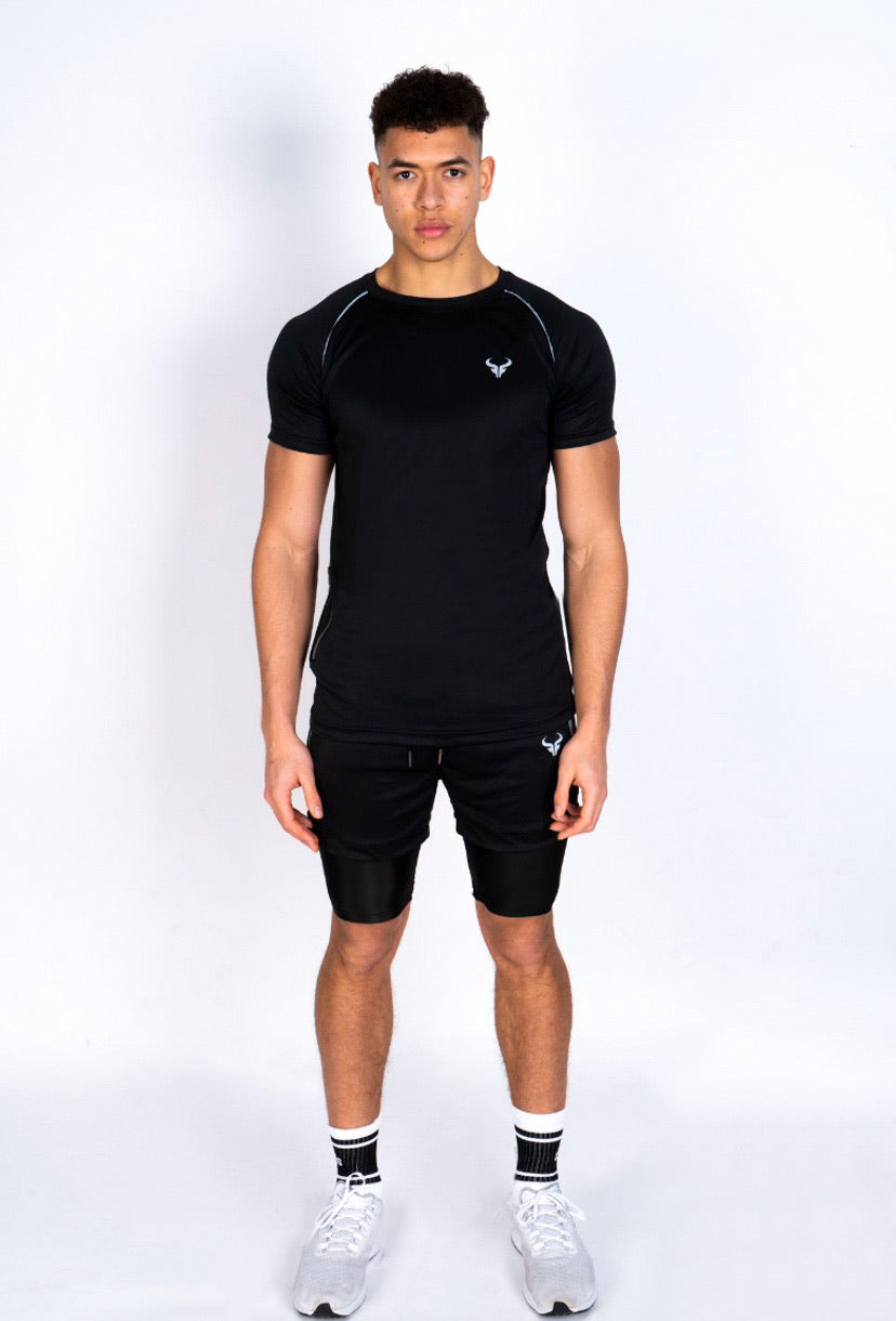 Cerus Black Hybrid Men's T-Shirt - Comfortable & Stylish Casual Wear for Everyday Outfits | Gym, Work, Travel & Lounge