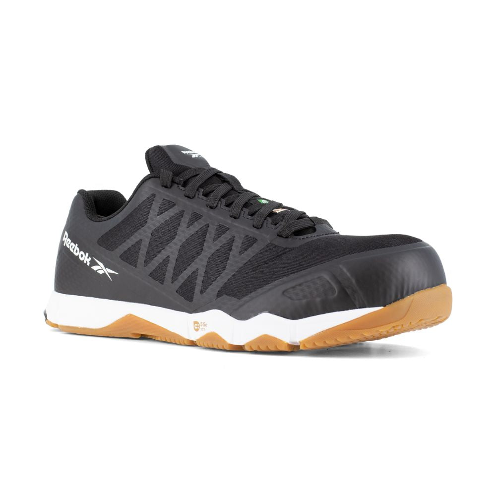 Reebok Speed TR Men's & Women's Composite Toe Safety Work Shoes - CSA Certified IB4450 - Black | Ideal for Construction, Warehouse & Industrial Work