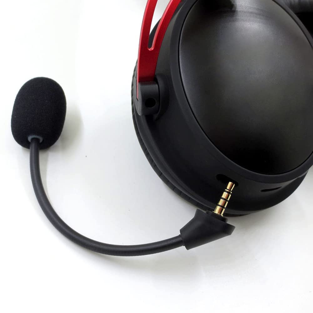 HyperX Cloud Alpha Wireless Gaming Headset Compatible Detachable Microphone with 3.5mm Plug & LED Light - Perfect for PC Gaming, Streaming, and Online Chat