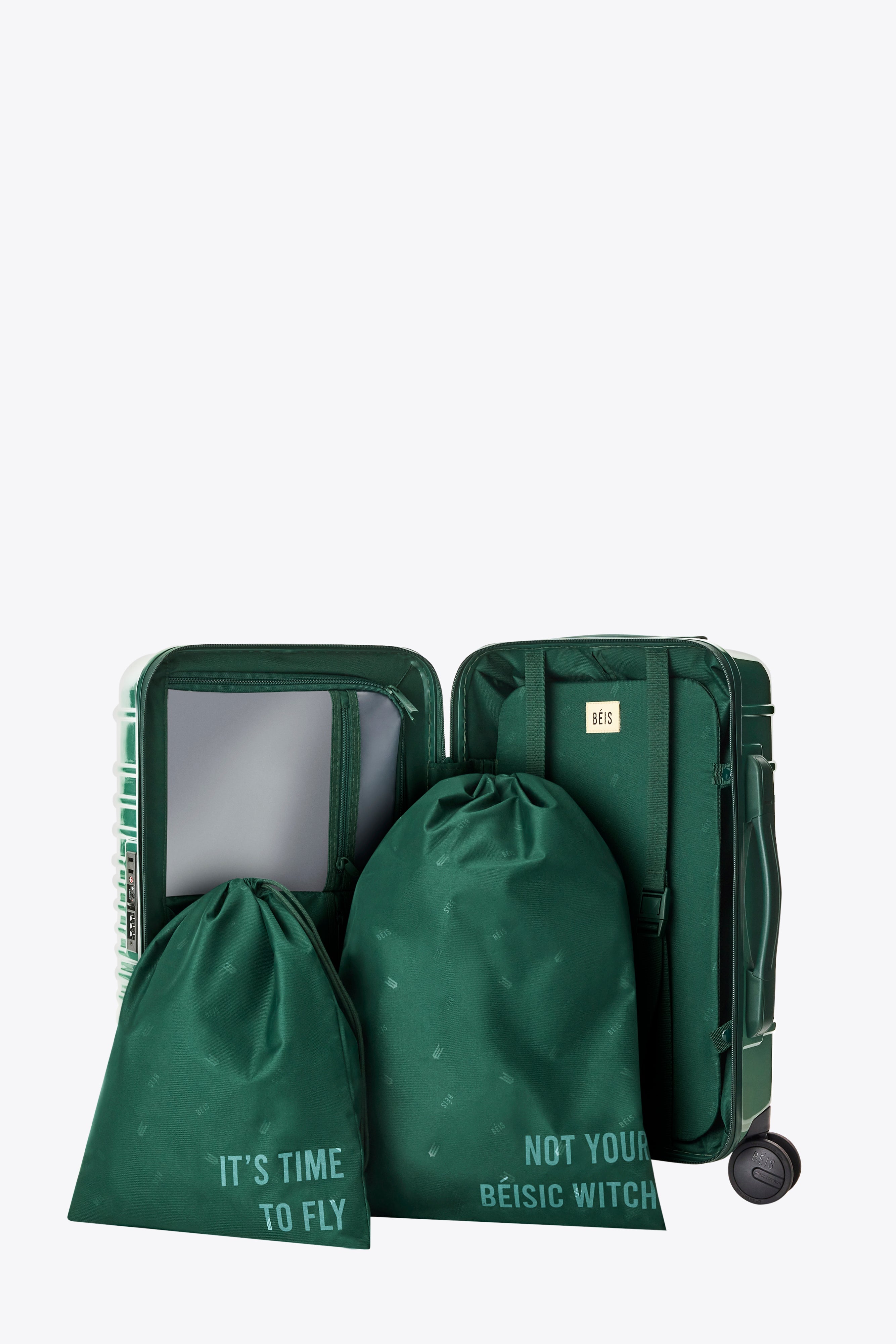 Compact Wicked Green Carry On Roller Luggage - Perfect for Air Travel & Weekend Getaways