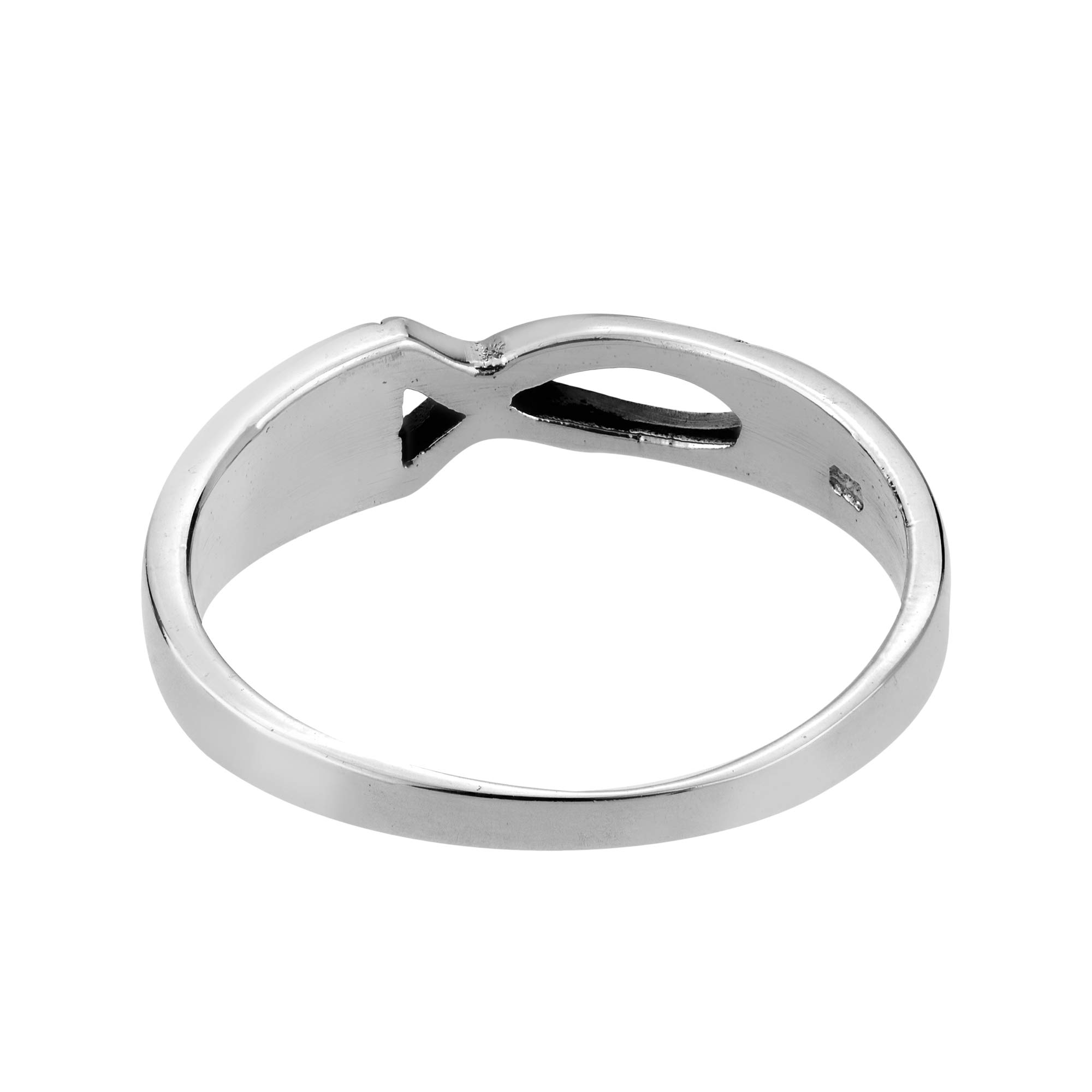 AeraVida Christian Fish & Cross .925 Sterling Silver Ring for Women - Elegant Wedding, Promise, & Fashion Rings - Comfort Fit Sizes 5-12 - Perfect for Church, Daily Wear & Special Occasions
