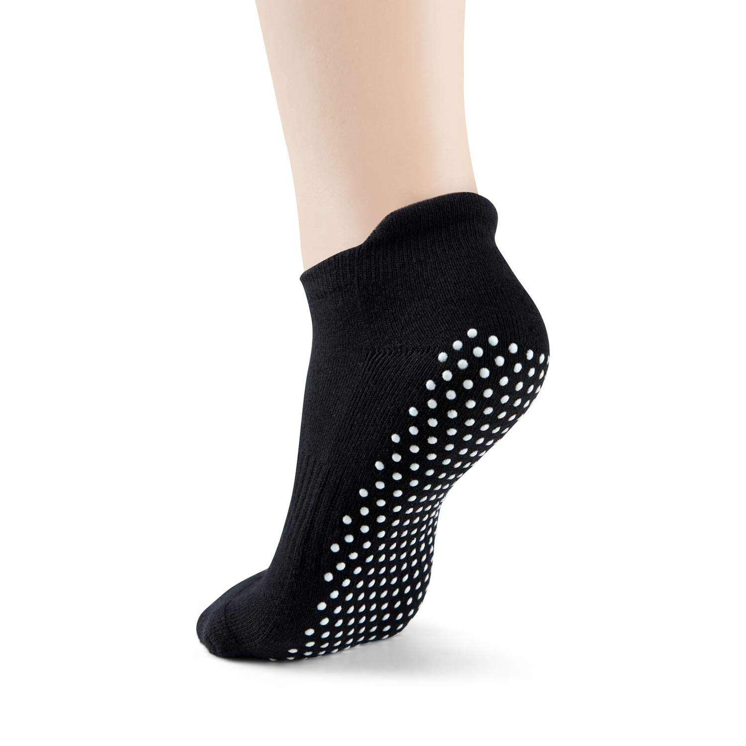 Non-Slip Grip Socks for Women & Men - 3 Pairs Yoga Socks with Traction for Pilates, Barre, Workout - Black, Grey, Pink - Perfect for Home Exercise, Studio Classes & Hospital Use