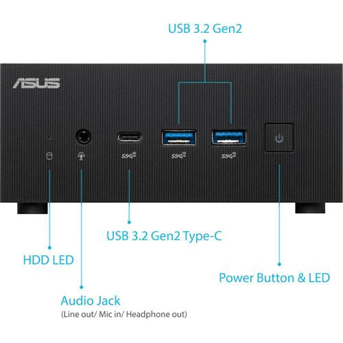 ASUS PN64 Mini PC (Intel Core i7-12700H, 16GB RAM, 1TB SSD) - Compact Business & Home Desktop Computer for Office Work, Gaming, and Home Entertainment