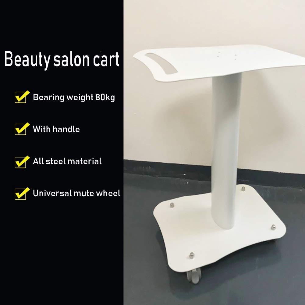 Steel Beauty Trolley with Storage & Brake Wheels - 80kg Capacity Movable Cart for Salon, Spa & Kitchen | Heavy Duty Hand Truck for Storage & Beauty Tools | Perfect for Salon Equipment Transport & Kitchen Organization