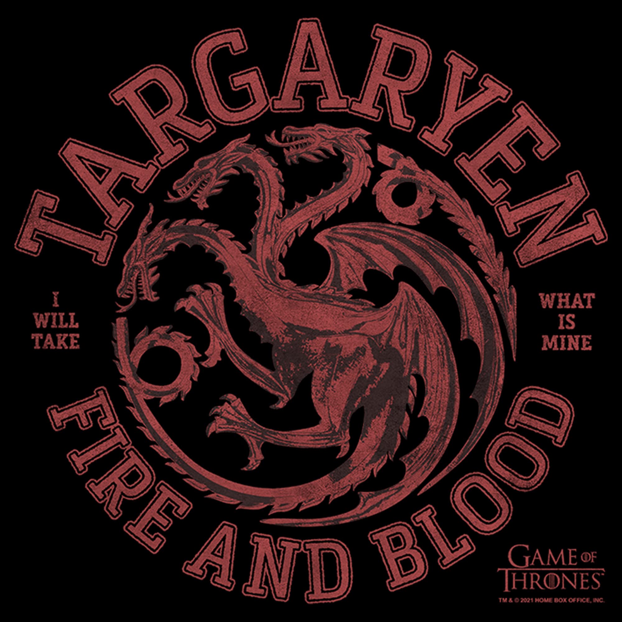 Game of Thrones Targaryen Fire & Blood T-Shirt for College Fans