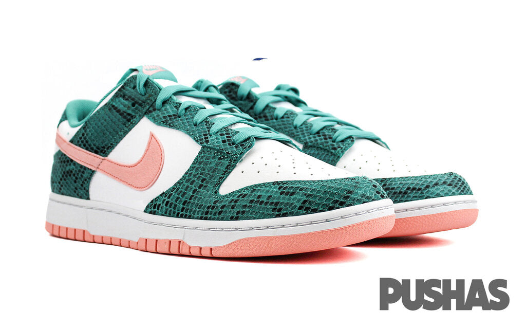 Nike Dunk Low 'Snakeskin Washed Teal Bleached Coral' Sneakers (2022) - Retro Basketball Shoes for Men & Women | Streetwear Fashion, Casual Wear, Sneakerhead Collection