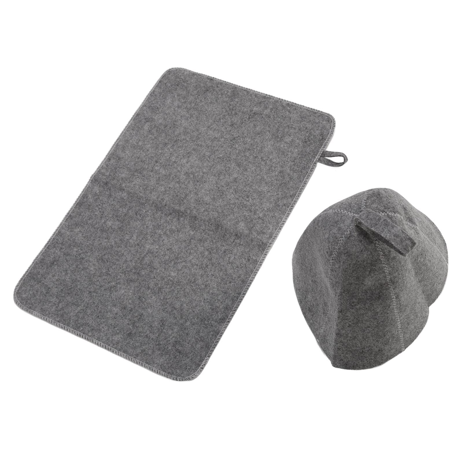 Premium Absorbent Felt Sauna Hat & Pad Set - Moisture-Wicking Headband for Men's Sauna & Steam Room - Keep Head Dry & Comfortable During Spa, Hot Yoga & Relaxation Sessions