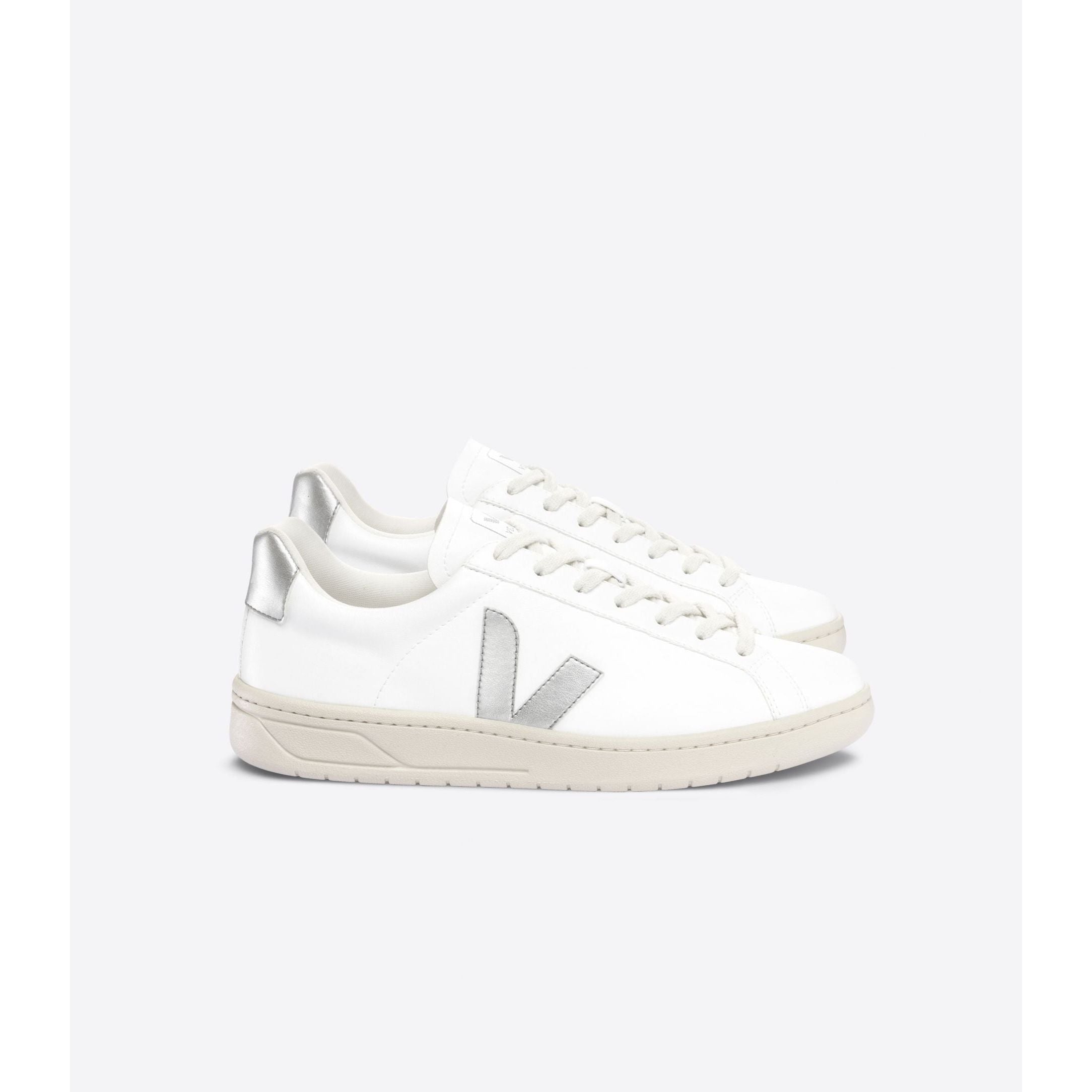 Veja Women's Urca CWL Sneakers in White & Silver | Vegan Leather Casual Shoes for Women | Perfect for Everyday Wear, Work & Travel
