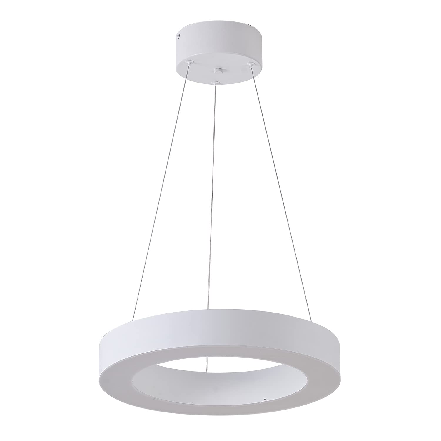 Bethel A Matte White Halo Ring LED Light with White Acrylic Diffuser - Perfect for Photography Lighting, Makeup Vanity, and Home Decor