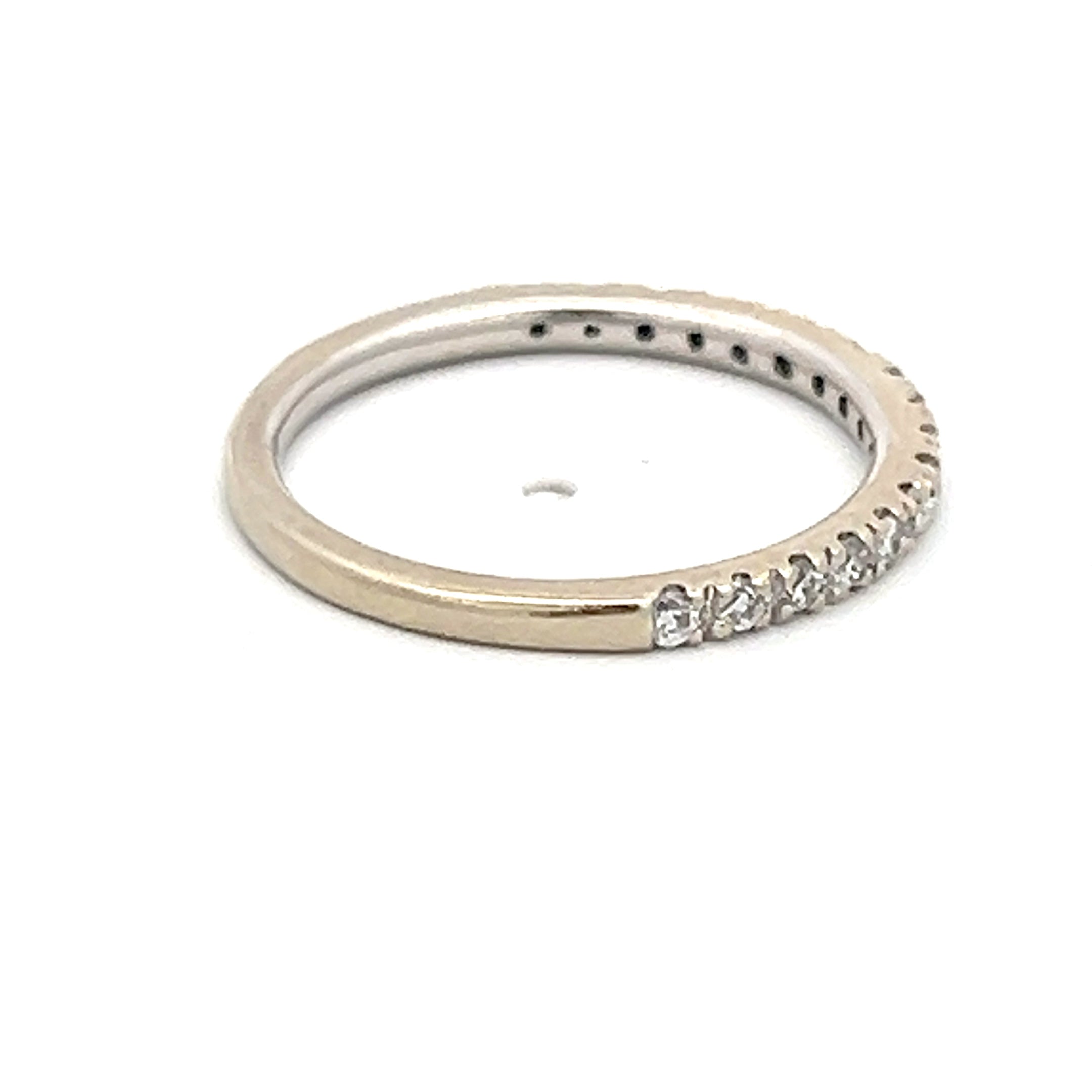 0.20 Carat Round Brilliant I SI1 Diamond 14K White Gold Wedding Band Ring for Women - Elegant Bridal Jewelry, Anniversary Gift & Engagement Ring for Her