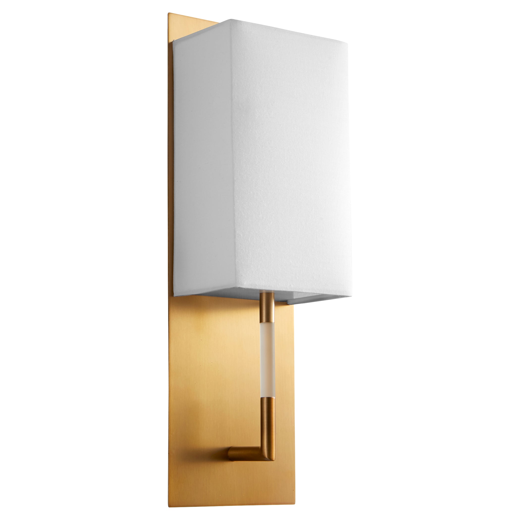 Oxygen Epoch 3 564 140 Wall Sconces - Aged Brass with White Linen Shade | Vintage Style Lighting for Bedroom, Living Room & Hallway Decor
