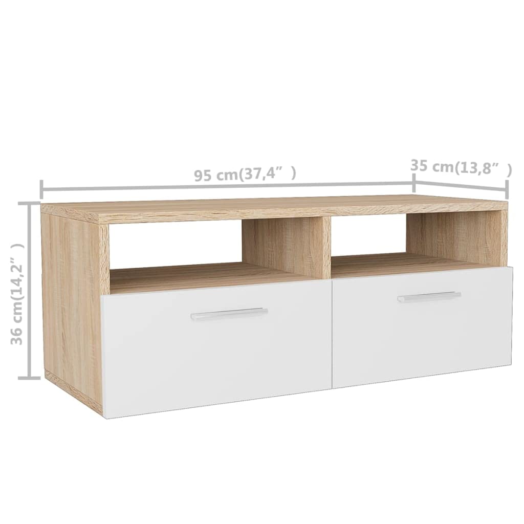 Modern TV Stand with Storage - 37.4