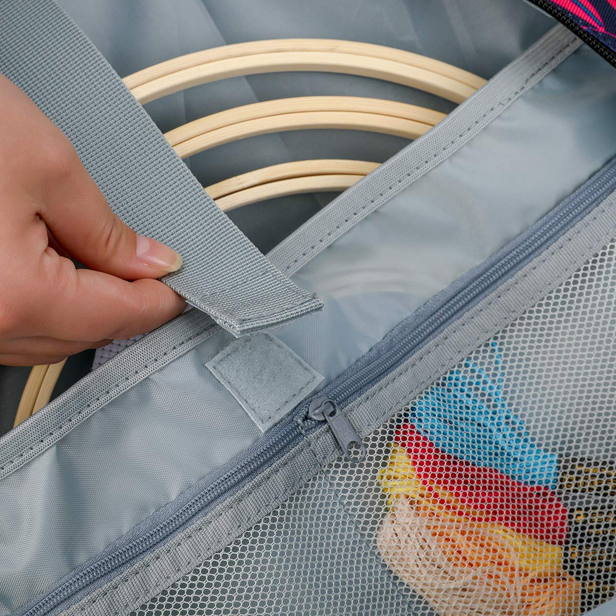Cross Stitch Embroidery Bag - Portable Travel Tote for Embroidery Hoops, Floss & Tools - Perfect for Craft Projects, Needlework Storage & On-the-Go Stitching