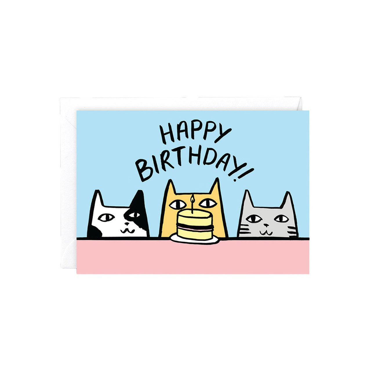 Happy Birthday Cat Greeting Card - Funny Feline Birthday Card for Cat Lovers - Perfect for Birthday Wishes & Cat-Themed Celebrations