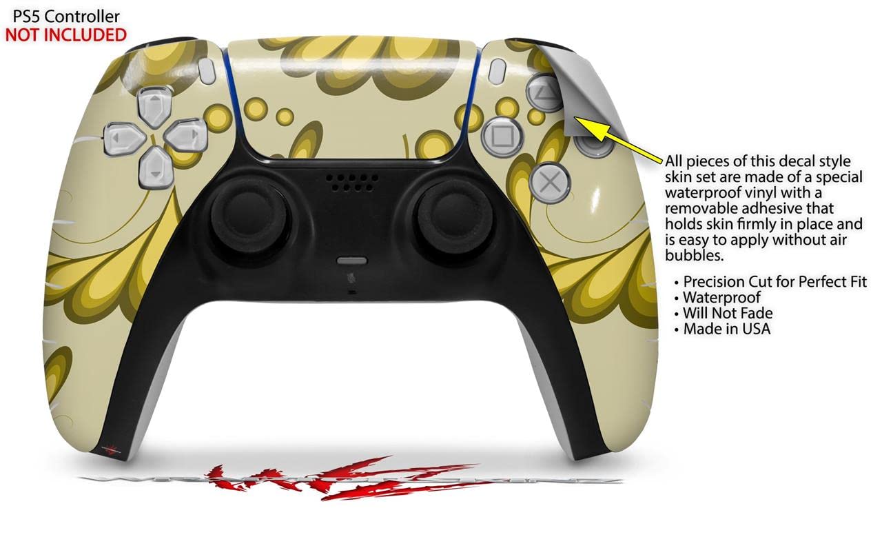 Sony PS5 DualSense Skin Wrap - Petals Yellow for Gaming Protection